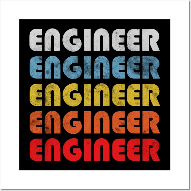 Engineer gift retro design. Perfect present for mom dad friend him or her Wall Art by SerenityByAlex